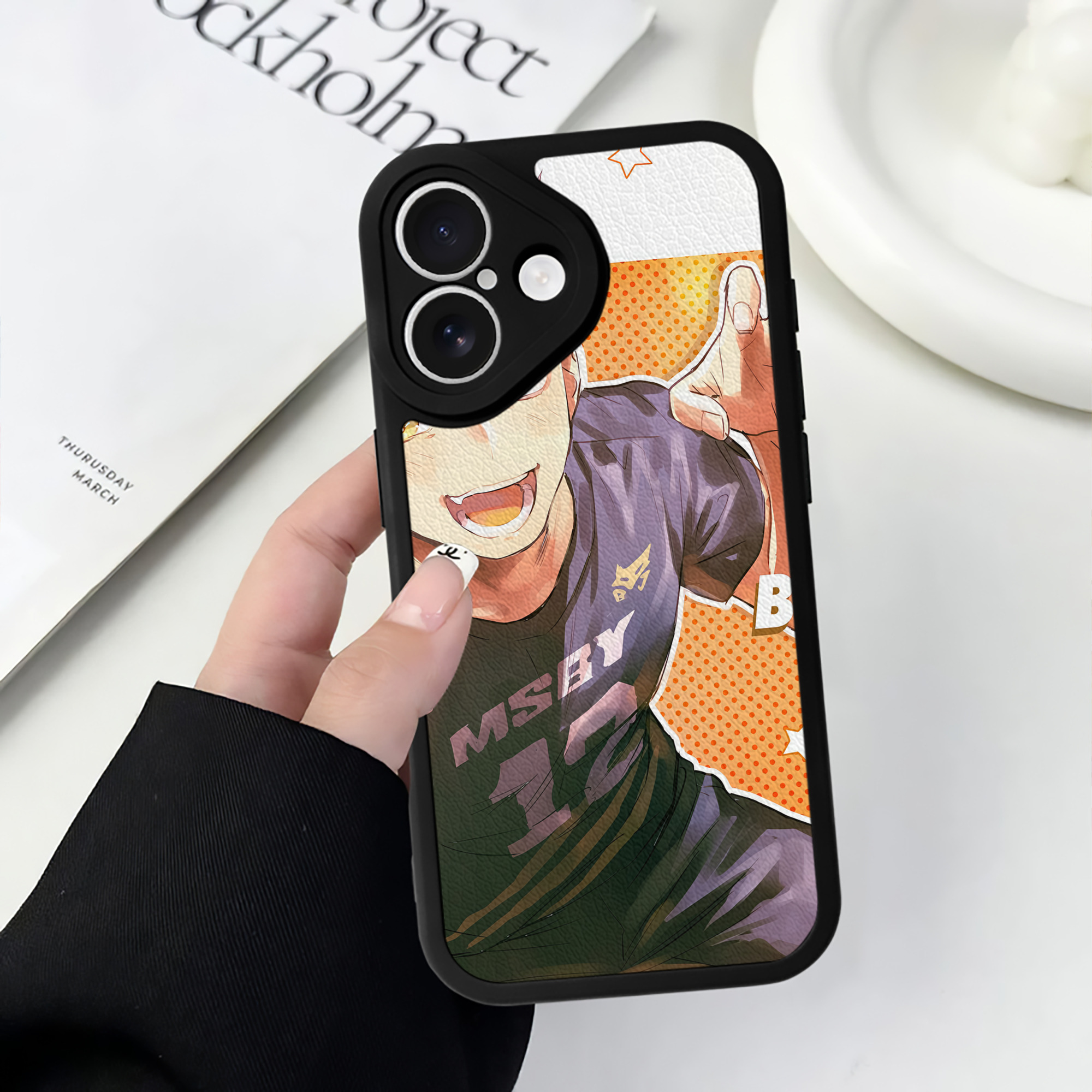 （画像用） ハイキュー!! Haikyu!! 【iPhone 16シリーズ対応】シリコンスマホケース（レザー調） 材質：シリコン